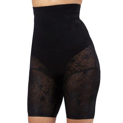 Black high waist lace shorts